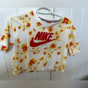 Nike floral crop top S